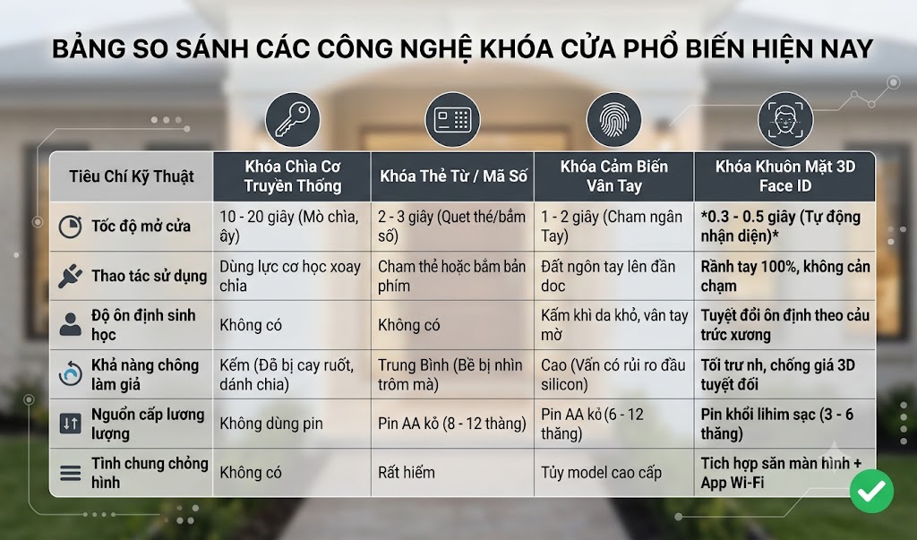 Bang So Sanh Cac Cong Nghe Khoa Cua Pho Bien Hien Nay