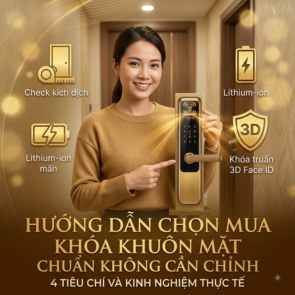 Khóa Khuôn Mặt Là Gì? Ứng dụng của khóa khuôn mặt Huong Dan Chon Mua Khoa Khuon Mat Chuan Khong Can Chinh